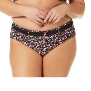 Women's Plus Printed Floral Bikini Bottoms